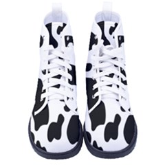 Black And White Cow Print,wallpaper Kid s High-top Canvas Sneakers by nateshop