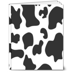 Black And White Cow Print,wallpaper 8  X 10  Softcover Notebook by nateshop