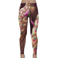 Peacock Dream, Fantasy, Flower, Girly, Peacocks, Pretty Classic Yoga Leggings by nateshop