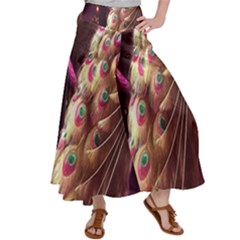 Peacock Dream, Fantasy, Flower, Girly, Peacocks, Pretty Women s Satin Palazzo Pants by nateshop