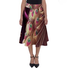 Peacock Dream, Fantasy, Flower, Girly, Peacocks, Pretty Perfect Length Midi Skirt by nateshop