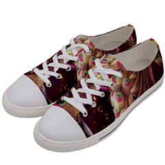 Peacock Dream, Fantasy, Flower, Girly, Peacocks, Pretty Men s Low Top Canvas Sneakers by nateshop