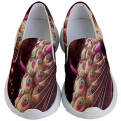 Peacock Dream, Fantasy, Flower, Girly, Peacocks, Pretty Kids Lightweight Slip Ons by nateshop