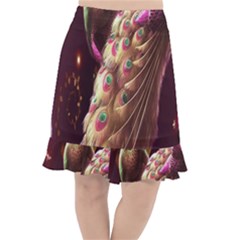 Peacock Dream, Fantasy, Flower, Girly, Peacocks, Pretty Fishtail Chiffon Skirt by nateshop