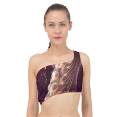 Peacock Dream, Fantasy, Flower, Girly, Peacocks, Pretty Spliced Up Bikini Top  by nateshop