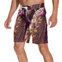 Peacock Dream, Fantasy, Flower, Girly, Peacocks, Pretty Men s Beach Shorts View2