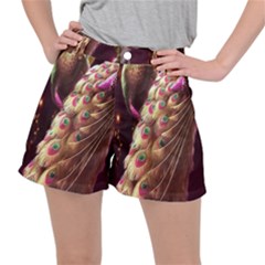 Peacock Dream, Fantasy, Flower, Girly, Peacocks, Pretty Women s Ripstop Shorts by nateshop