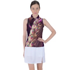 Peacock Dream, Fantasy, Flower, Girly, Peacocks, Pretty Women s Sleeveless Polo T-shirt by nateshop