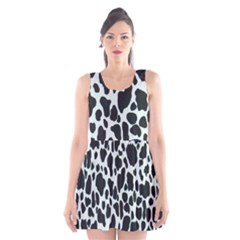 Black And White Cow Print 10 Cow Print, Hd Wallpaper Scoop Neck Skater Dress by nateshop