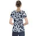 Black And White Cow Print 10 Cow Print, Hd Wallpaper Short Sleeve Front Detail Top View2