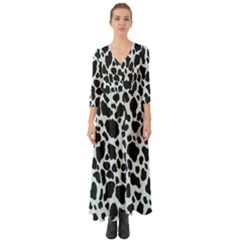 Black And White Cow Print 10 Cow Print, Hd Wallpaper Button Up Boho Maxi Dress by nateshop