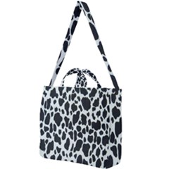 Black And White Cow Print 10 Cow Print, Hd Wallpaper Square Shoulder Tote Bag by nateshop