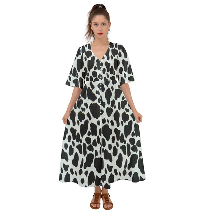 Black And White Cow Print 10 Cow Print, Hd Wallpaper Kimono Sleeve Boho Dress