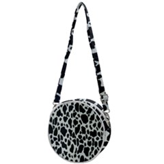 Black And White Cow Print 10 Cow Print, Hd Wallpaper Crossbody Circle Bag by nateshop