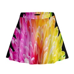 Abstract, Amoled, Back, Flower, Green Love, Orange, Pink, Mini Flare Skirt by nateshop