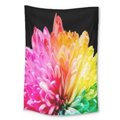 Abstract, Amoled, Back, Flower, Green Love, Orange, Pink, Large Tapestry by nateshop