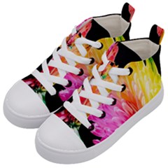 Abstract, Amoled, Back, Flower, Green Love, Orange, Pink, Kids  Mid-top Canvas Sneakers by nateshop