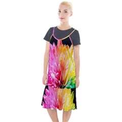 Abstract, Amoled, Back, Flower, Green Love, Orange, Pink, Camis Fishtail Dress by nateshop