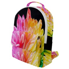 Abstract, Amoled, Back, Flower, Green Love, Orange, Pink, Flap Pocket Backpack (small) by nateshop