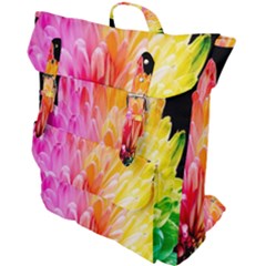 Abstract, Amoled, Back, Flower, Green Love, Orange, Pink, Buckle Up Backpack by nateshop