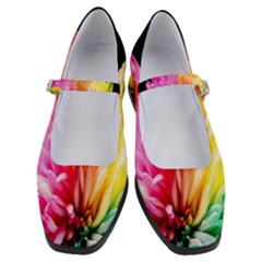 Abstract, Amoled, Back, Flower, Green Love, Orange, Pink, Women s Mary Jane Shoes by nateshop