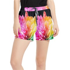 Abstract, Amoled, Back, Flower, Green Love, Orange, Pink, Women s Runner Shorts by nateshop