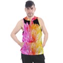 Abstract, Amoled, Back, Flower, Green Love, Orange, Pink, Men s Sleeveless Hoodie View1