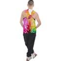 Abstract, Amoled, Back, Flower, Green Love, Orange, Pink, Men s Sleeveless Hoodie View2