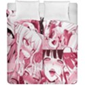 Ahegao Pink, Anime, Girl, Girlface, Girls, Pattern, White, Hd Duvet Cover Double Side (California King Size) View2