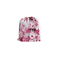 Ahegao Pink, Anime, Girl, Girlface, Girls, Pattern, White, Hd Drawstring Pouch (xs) by nateshop