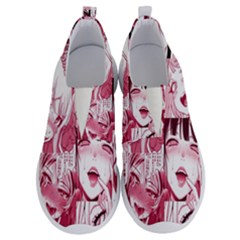 Ahegao Pink, Anime, Girl, Girlface, Girls, Pattern, White, Hd No Lace Lightweight Shoes by nateshop