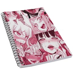 Ahegao Pink, Anime, Girl, Girlface, Girls, Pattern, White, Hd 5 5  X 8 5  Notebook by nateshop