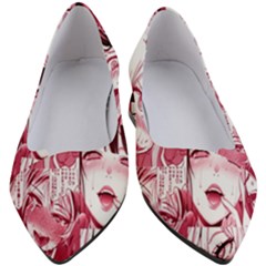 Ahegao Pink, Anime, Girl, Girlface, Girls, Pattern, White, Hd Women s Block Heels  by nateshop