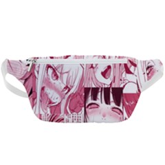 Ahegao Pink, Anime, Girl, Girlface, Girls, Pattern, White, Hd Waist Bag  by nateshop