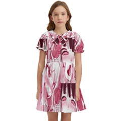 Ahegao Pink, Anime, Girl, Girlface, Girls, Pattern, White, Hd Kids  Bow Tie Puff Sleeve Dress by nateshop