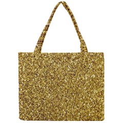 Gold Glittering Background Gold Glitter Texture, Close-up Mini Tote Bag by nateshop