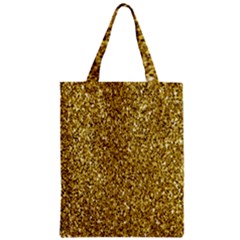 Gold Glittering Background Gold Glitter Texture, Close-up Zipper Classic Tote Bag by nateshop