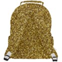 Gold Glittering Background Gold Glitter Texture, Close-up Rounded Multi Pocket Backpack View3