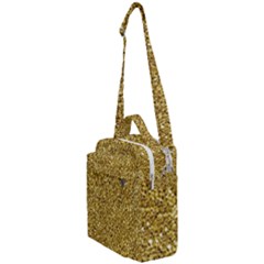 Gold Glittering Background Gold Glitter Texture, Close-up Crossbody Day Bag by nateshop