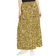 Gold Glittering Background Gold Glitter Texture, Close-up Maxi Chiffon Skirt by nateshop