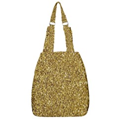 Gold Glittering Background Gold Glitter Texture, Close-up Center Zip Backpack by nateshop