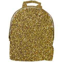 Gold Glittering Background Gold Glitter Texture, Close-up Mini Full Print Backpack by nateshop