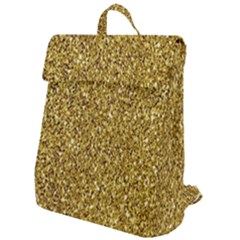 Gold Glittering Background Gold Glitter Texture, Close-up Flap Top Backpack by nateshop