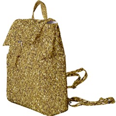 Gold Glittering Background Gold Glitter Texture, Close-up Buckle Everyday Backpack by nateshop