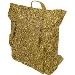 Gold Glittering Background Gold Glitter Texture, Close-up Buckle Up Backpack by nateshop