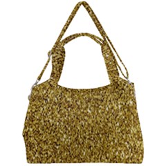 Gold Glittering Background Gold Glitter Texture, Close-up Double Compartment Shoulder Bag by nateshop