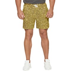 Gold Glittering Background Gold Glitter Texture, Close-up Men s Runner Shorts by nateshop