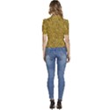 Gold Glittering Background Gold Glitter Texture, Close-up Puffed Short Sleeve Button Up Jacket View4