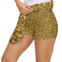 Gold Glittering Background Gold Glitter Texture, Close-up Women s Skort View2