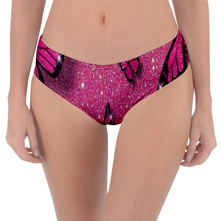 Butterfly, Girl, Pink, Wallpaper Reversible Classic Bikini Bottoms